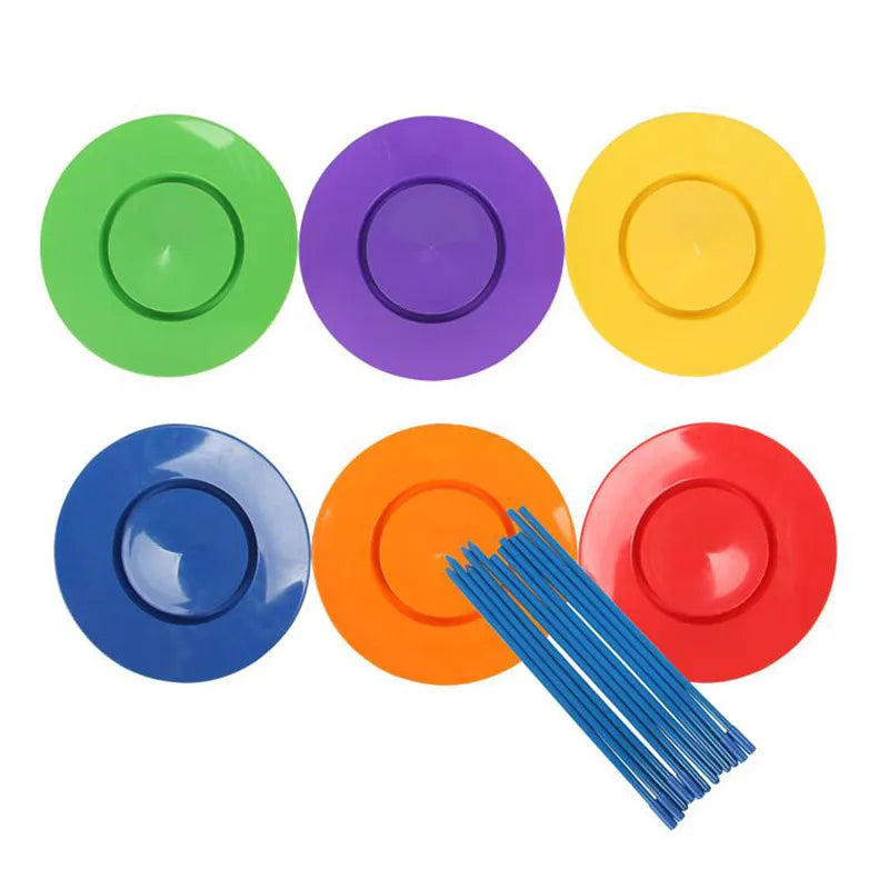 1-6Pcs/Set Acrobatic Turntable Boomerang Balance Skills Flying Disc Juggling Spinning Plates Outdoor Game Toys For Kids Adults
