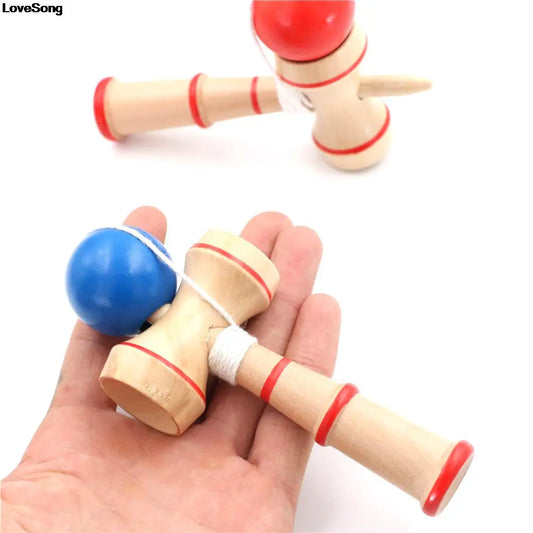 1PC Wooden Kendama Coordinate Ball Japanese Traditional Skillful Juggling Wood Game Balls Bilboquet Skill Educational Toys